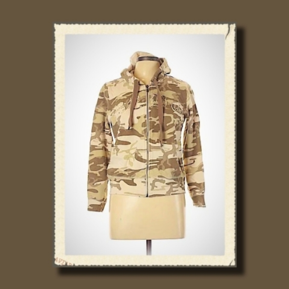 BCBGMAXAZRIA ZIP HOODED JACKET